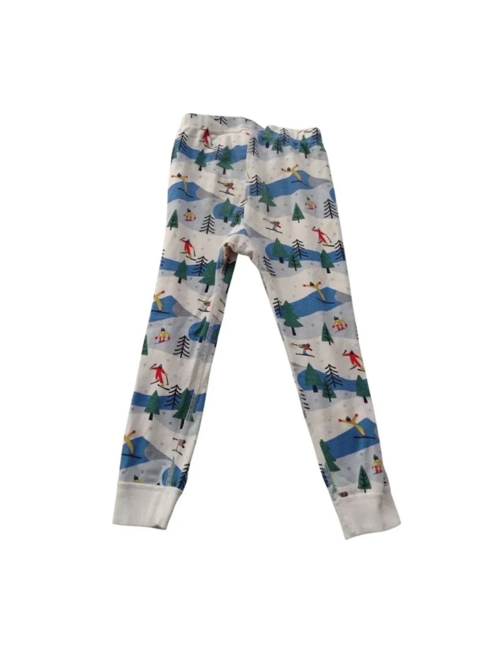 Hanna Andersson Kids Pajamas 4 Ski Slope Holiday Print Organic Cotton Long Johns